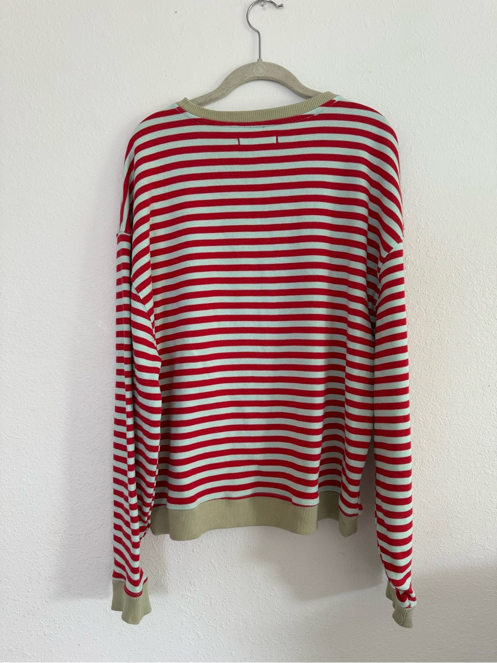 Free People We The Free Classic Striped Oversized Crewneck Sweatshirt Pullover - Picture 7 of 8